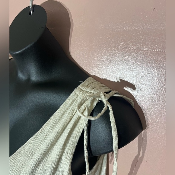 ASOS Design Milkmaid peasant sand boho linen blend cottage core maxi sundress 8 - Picture 4 of 12